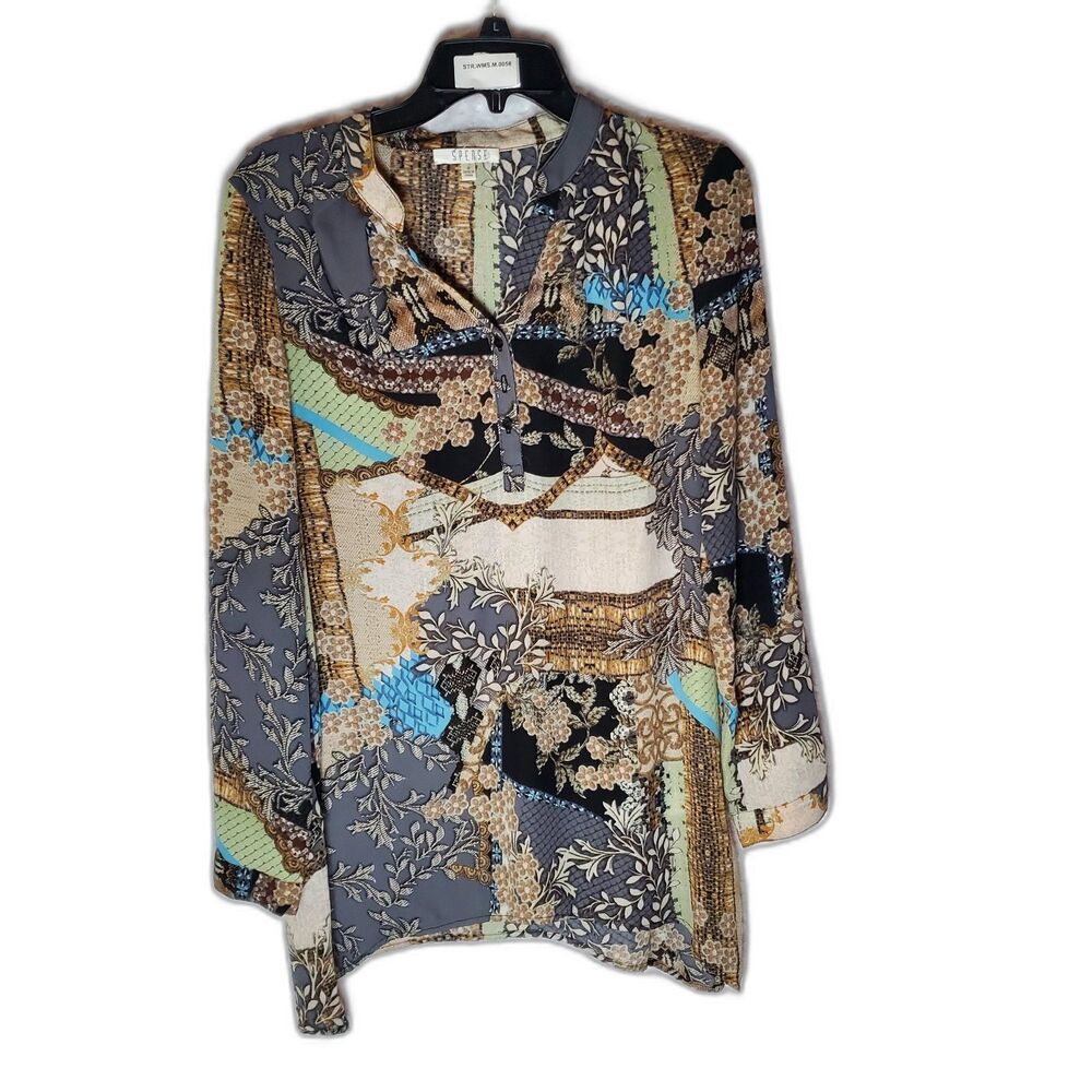 Spense Women's Abstract Print Blazer Jacket Size L